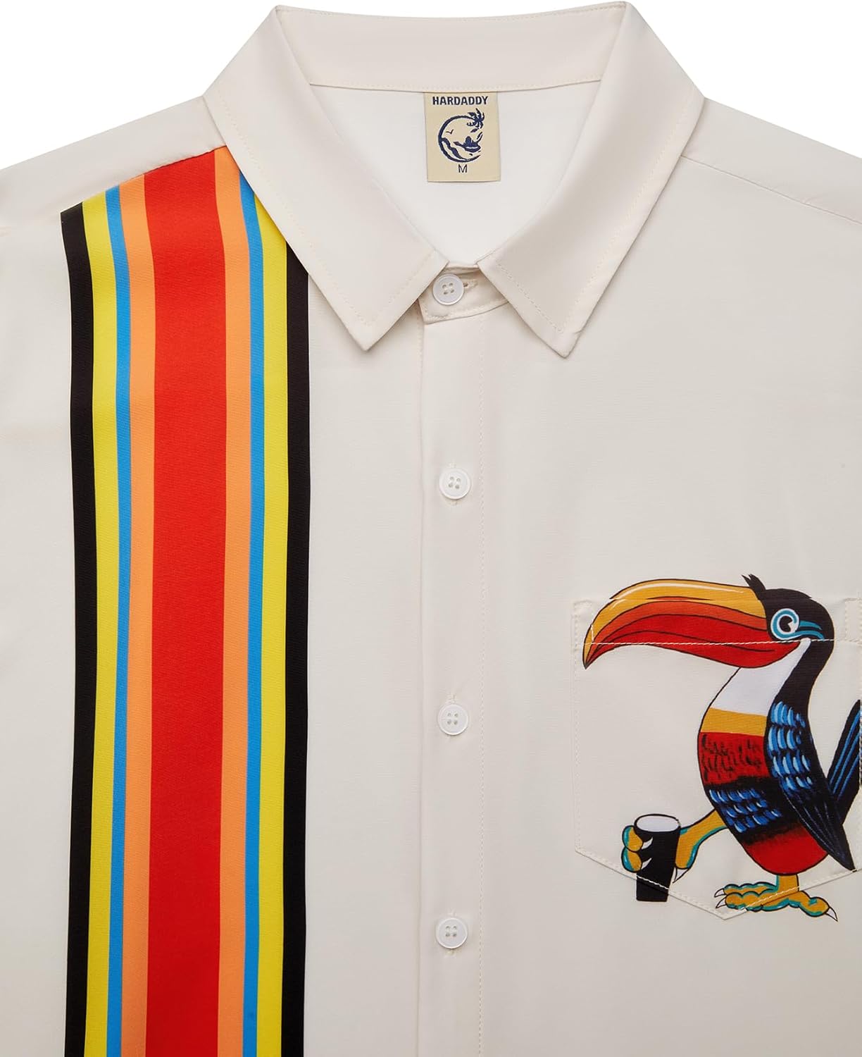 Hardaddy Men's Vintage Bowling Shirt Short Sleeve Button Down Hawaiian Summer Beach Printed Casual Shirts - Image 3