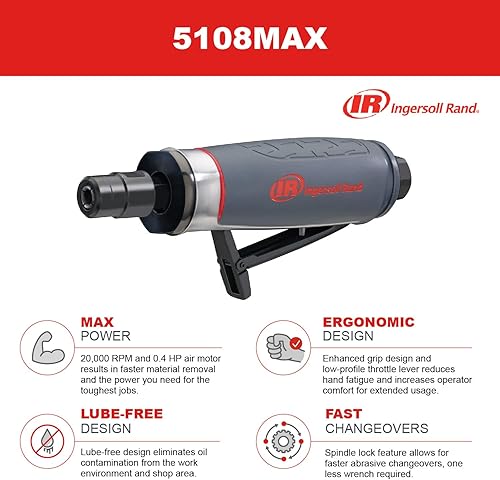 Miniatura 3 de Ingersoll Rand 5108MAX Amoladora de aire, gris
