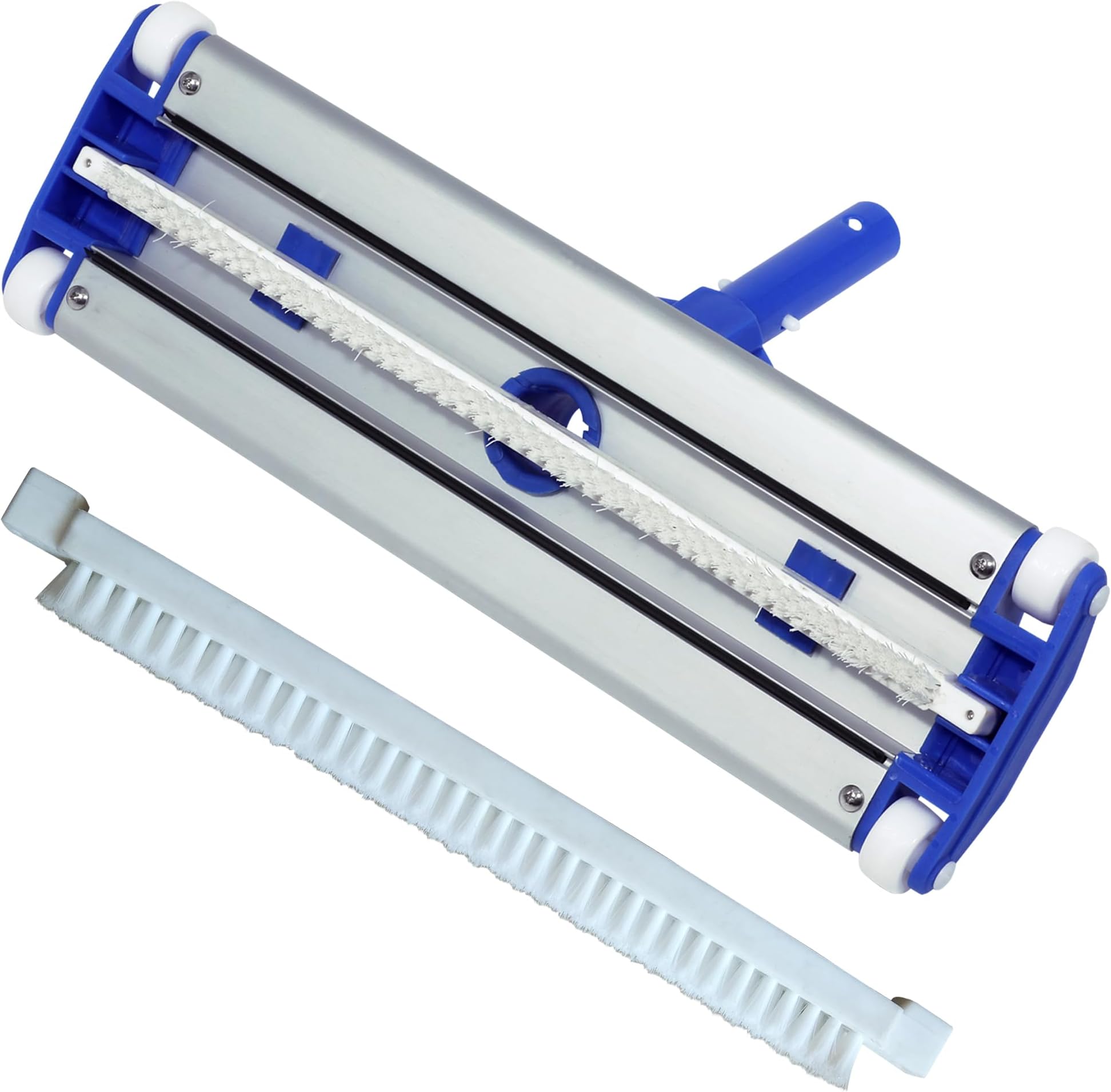 POOLTOOL Vacuum Head 18 Inch for Swimming Pool, All Type of Pool Floor Cleaner, 18" Aluminium Cleaning Brush with EZ Clips & Extra Brush