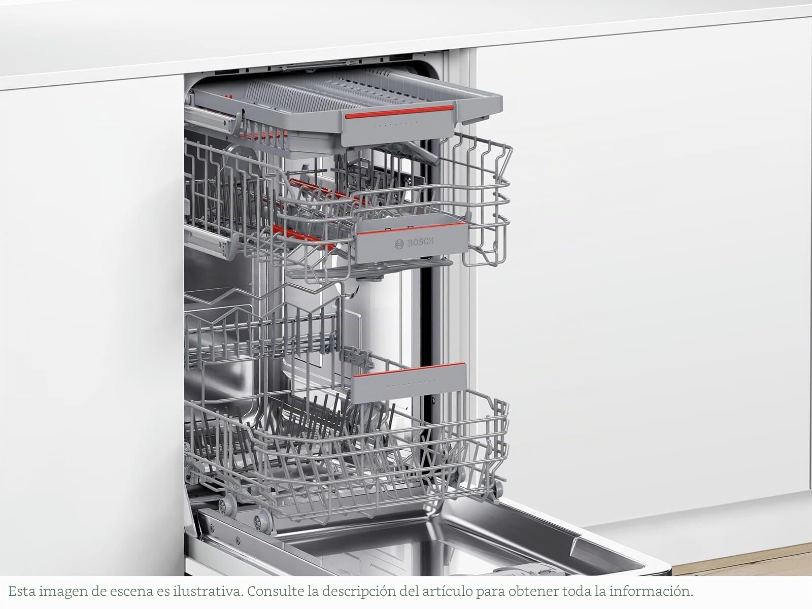 Bosch Serie 4 SPI4HMS49E - Lavavajillas parcialmente integrado (45 cm, acero inoxidable)