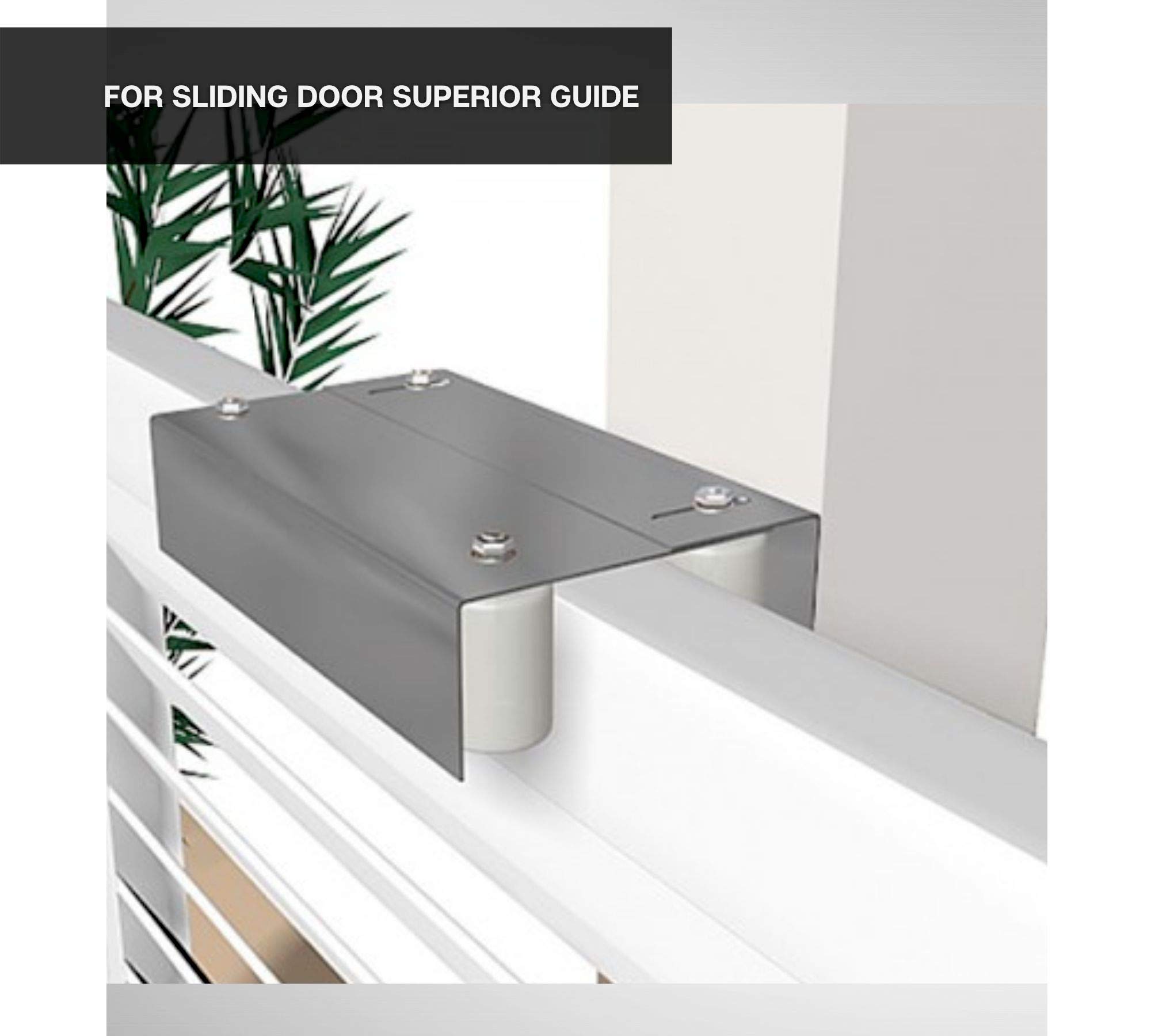 Guida Al Piano Regolabile Niciksty Con Rullo - Per Porte Scorrevoli, Montaggio A Parete, Argento - Foto 11