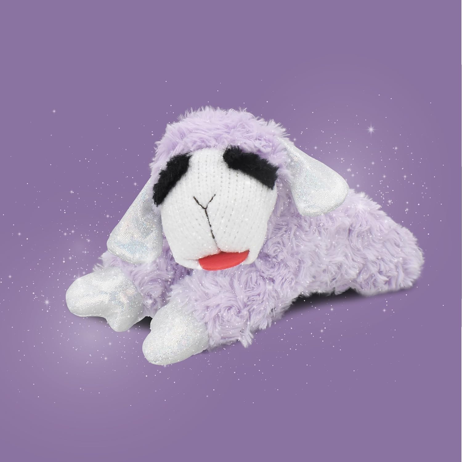 Multipet 10.5" Custom Limited Edition Lamb Chop 30th Anniversary Dog Toy with Lavender Body, Silver Paws Celebrating Multipet's 30th Anniversary