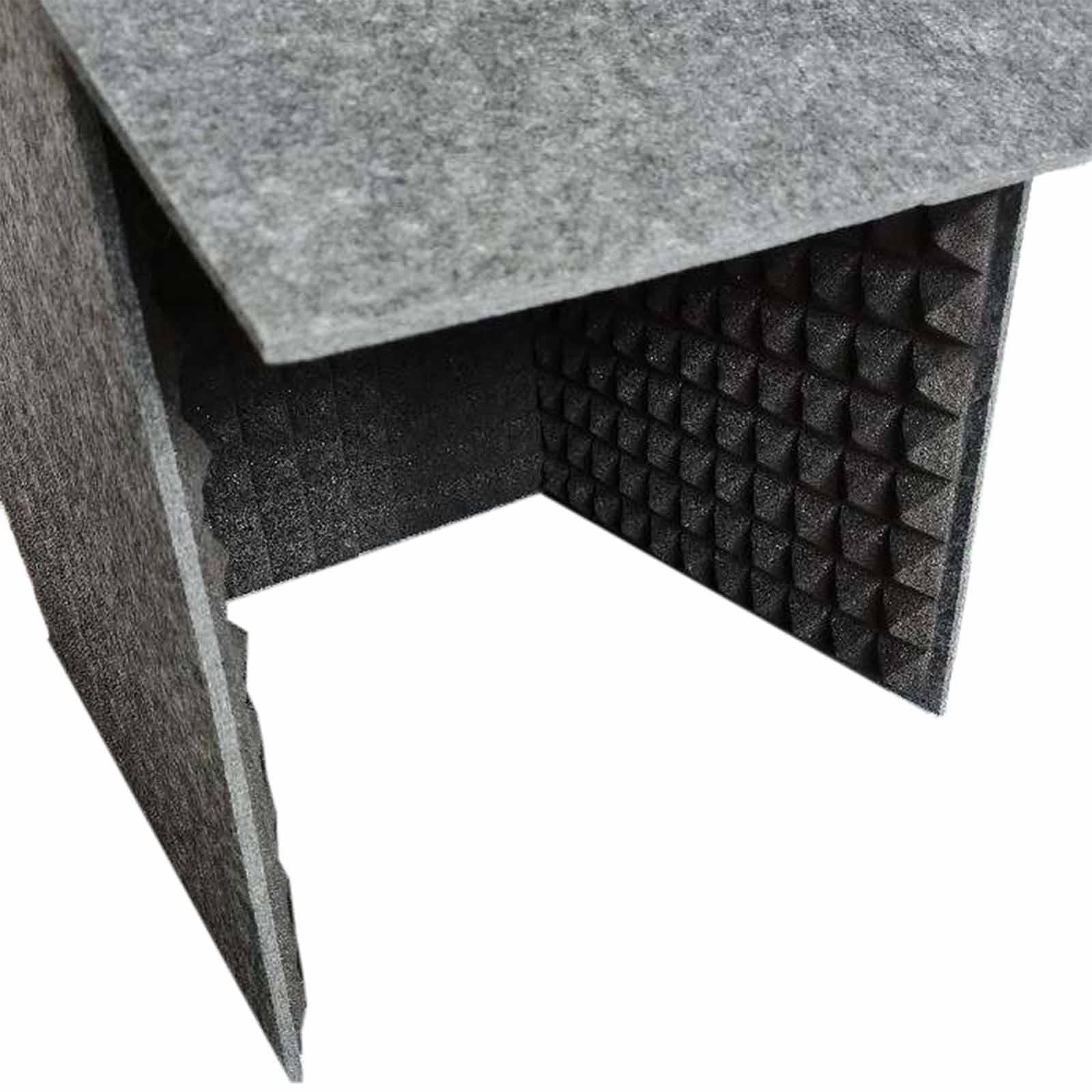 TISHITA Tragbare Schallschutzkabine Mikrofon Isolationskabine Desktop Aufnahmebox Würfel Bauweise Abnehmbar Aus Polyester Zur Sprachaufnahme für Musiker Podca, Innenschwarz
