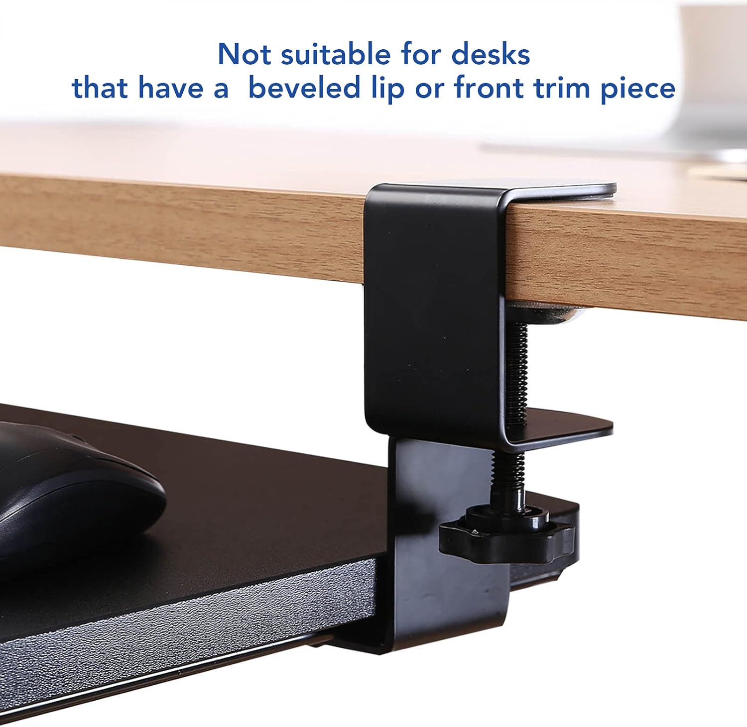 New Deal FlexiSpot Large Keyboard Tray Under Desk Ergonomic 25”x 12” C Clamp Mount Clamp-On Retractable Adjustable Mouse Computer Keyboard Platform Tray Slide-Out Keyboard Drawer Shelf (Black)