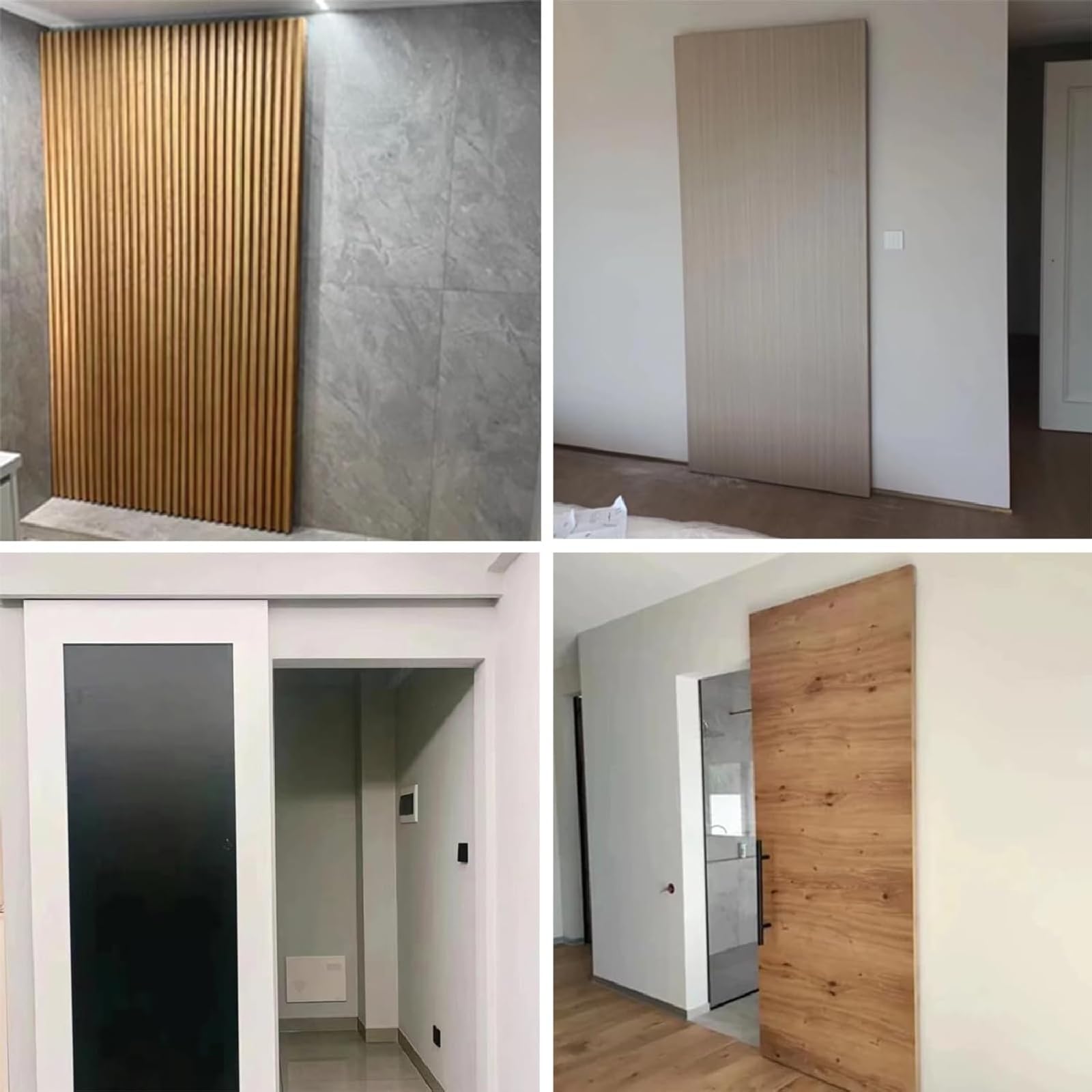 Kit de Puerta corredera Invisible,Kit para Puerta Invisible,Kit de herrajes Ocultos para Puertas,Funcionamiento Impecable,Diseño Invisible,Adecuado para dormitorios