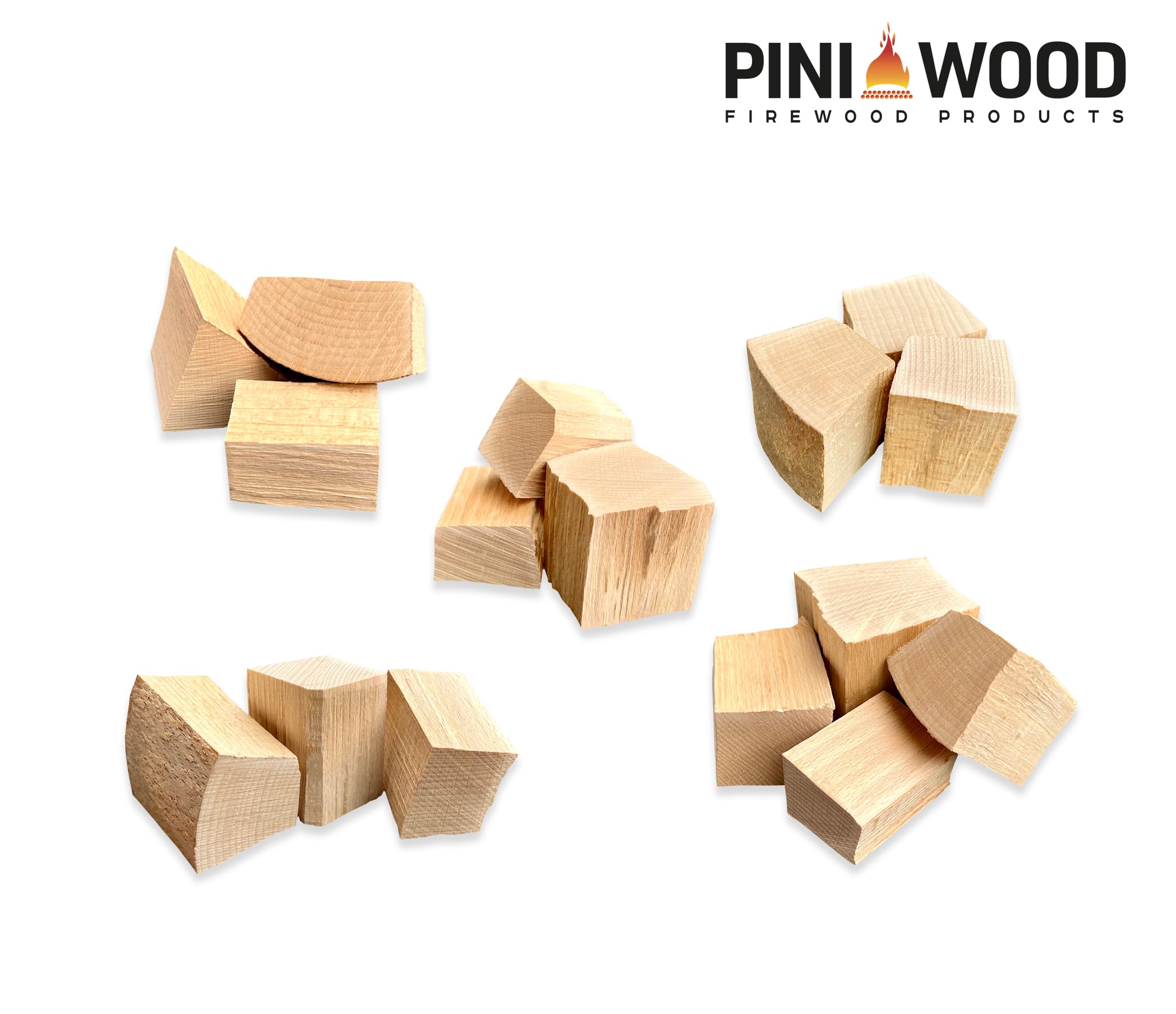 PINI, Bûches de bois de hêtre, sans écorce, 7 kg, bois de fumage pour barbecue, fumoir, four à pizza