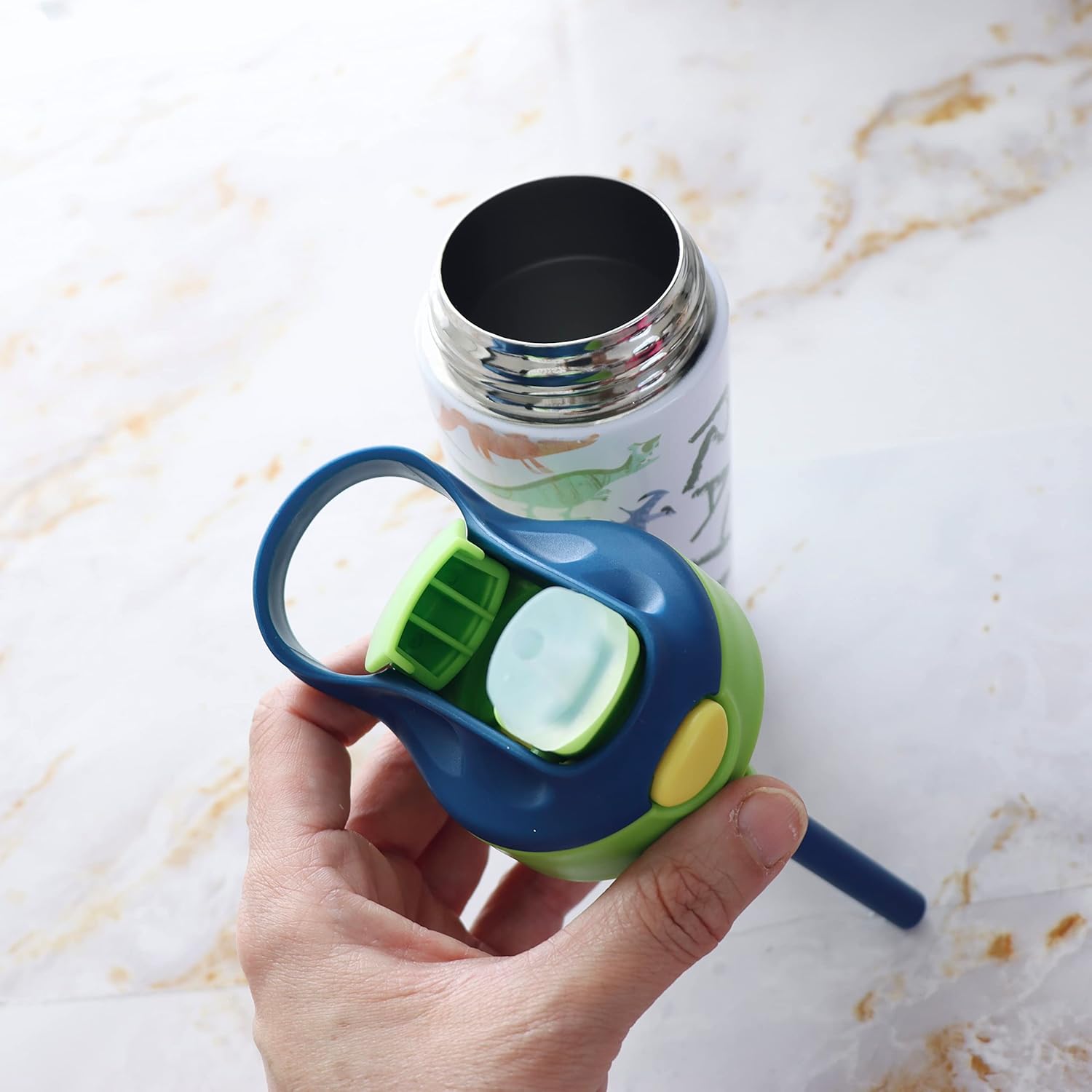 Personalized Kids Water Bottle with Straw Lid - Custom Name Rainbow Design Leak-Proof, 12 oz - Perfect for School, Sports, and Travel - Image 6