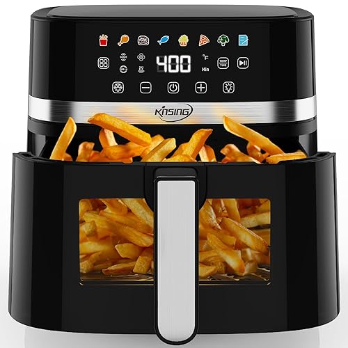Air Fryer 6.5 QT,8 in 1 with Visible Window,LED display,