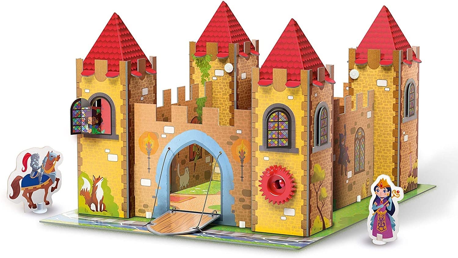Clementoni Sapientino: Il Castello Medievale 3D Da Costruire E Colorare - Gioco Creativo Per Bambini 5+ Anni (Play For Future, Materiali Riciclati)
