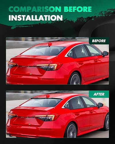 Miniatura 6 de SCITOO Ventana trasera de fibra de carbono para alerón de techo negro brillante Honda Civic 2022-2023