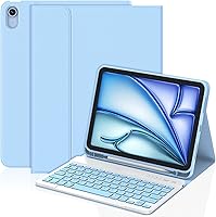 Vista 13 de KBCASE Funda para iPad Air de 11 pulgadas (M3/M2) 2025/2024 con Teclado, Funda de Teclado para iPad Air 5ª/4ª generación/para iPad Pro 11 2018