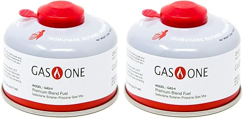 GasOne - Recipiente de combustible de isobutano para camping, 3.53 oz (paquete de 2)