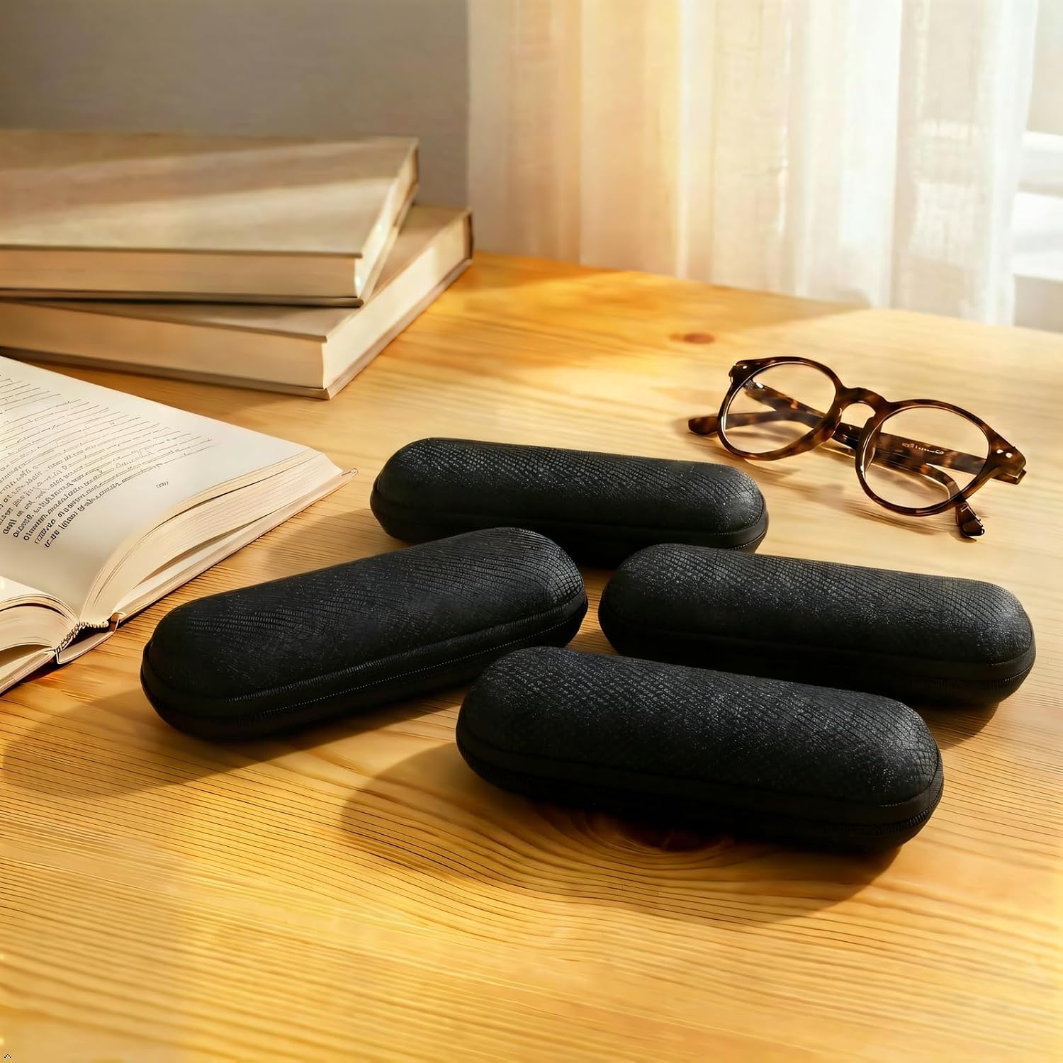 Eyekepper Estojo De Zíper Eva Para Óculos Leitura Preto (4 Peças) Eyekepper Estojo De Zíper Eva Para Óculos Leitura Preto (4 Peças)