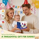 Jouets pour bébés 6-12 mois, Barn avec des animaux de ferme farcis, Jouet pour bébés Montessori, Jouets sensoriels pour les tout-petits 1-3, Voyage portable & Cadeau d'apprentissage pour les nourrissons & Jeunes enfants