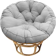 Papasan Chair Cushion, Papasan Cushion Only, 52 inch Papasan Cushion, Thickened Overstuffed Round Cushion Gray, 52in
