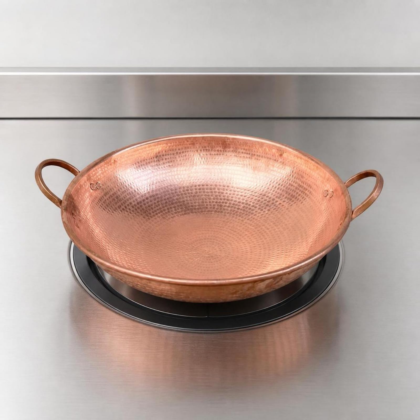 Wok para Freír Martillado Wok Cobre