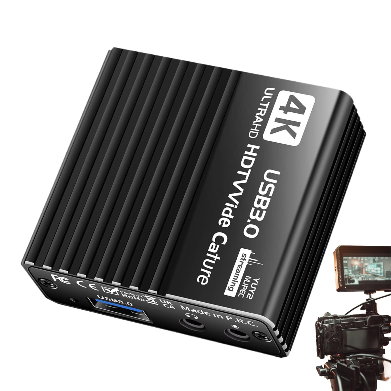 Tarjeta de captura USB para transmitir conferencias de enseñanza y grabar directos de consolas 8