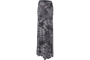 Women's Tie Dye Long Solid Maxi Skirt