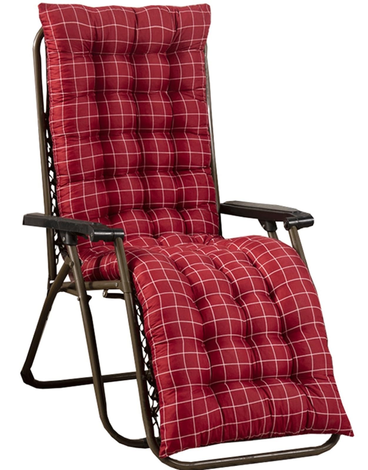 SDNAM Patio Lounge Chair Cushion, Indoor Outdoor Floral Printed Sun Lounger Pad with Ties Rocking Chair Sofa Cushion High Back Chair Cushions(B,155x53cm)