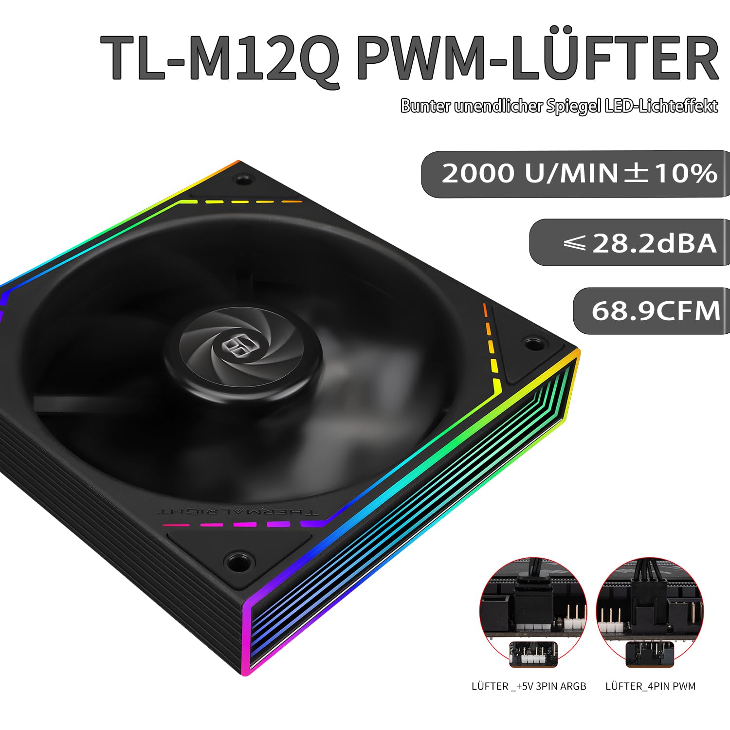 TR-Thermalright Core Matrix 360 ARGB Black V2 - Enfriador líquido para CPU, 360 mm, ventilador de conexión inalámbrica modular, 2000 rpm, para AM5, Intel LGA1851/1700/115x/1200
