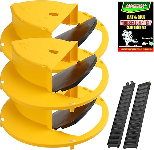 Miniatura 1 de Trampa para ratones adaptada a tapa de cubo de 5 galones, trampa para ratas, reinicio automático para uso en interiores y exteriores, reutilizable