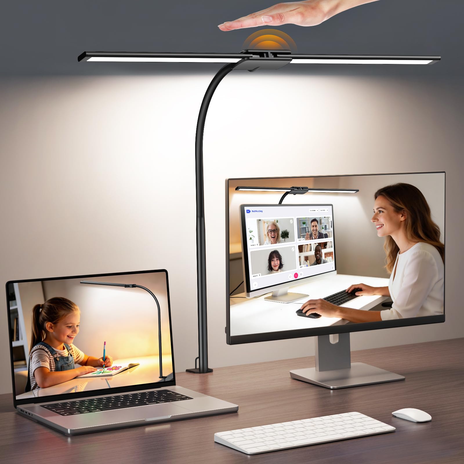 Syrinx 18W LED Desk Lamp with Clamp, 2000LM Architect Lamp for