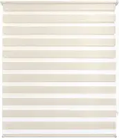 Zebra Persiana Rolo Dupla 120x160cm Bege Linho Evolux