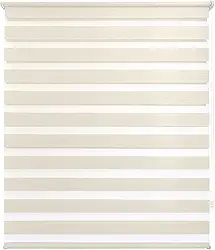 Zebra Persiana Rolo Dupla 120x160cm Bege Linho Evolux