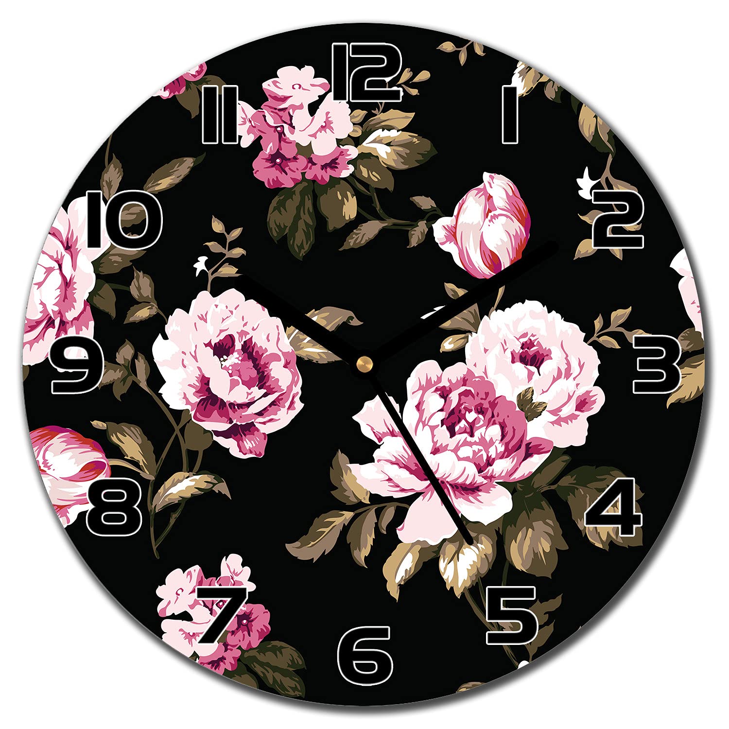 Horloge en verre sécurité 30 cm avec aiguilles noires durables