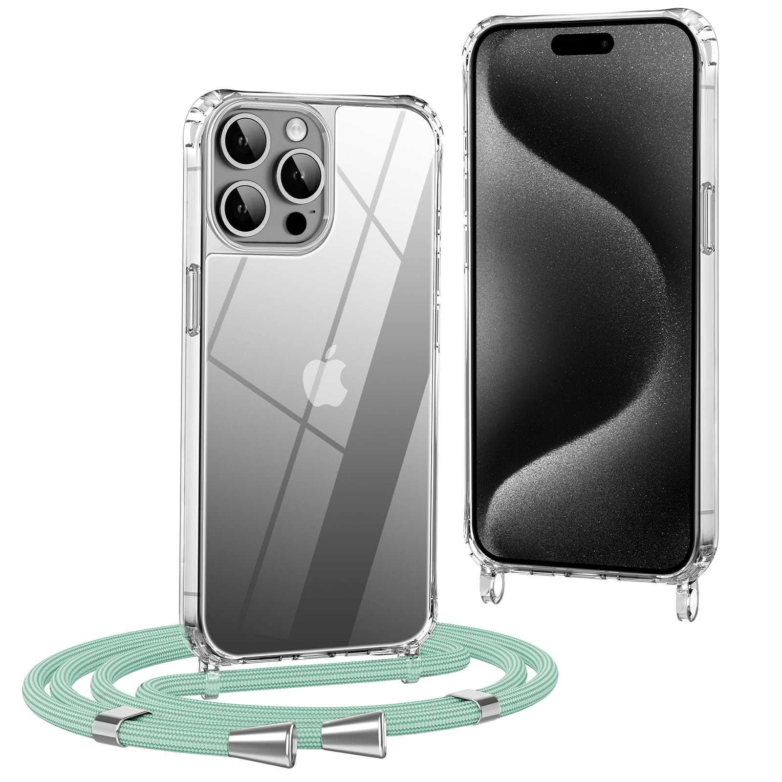 OLEPHY Handykette mit Band für iPhone 16 Hülle, Verstellbare