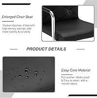 Vista 5 de VECELO Taburetes de bar, taburetes de bar ajustables, juego de 4, taburete de bar de altura de mostrador con respaldo y brazos, taburete de bar