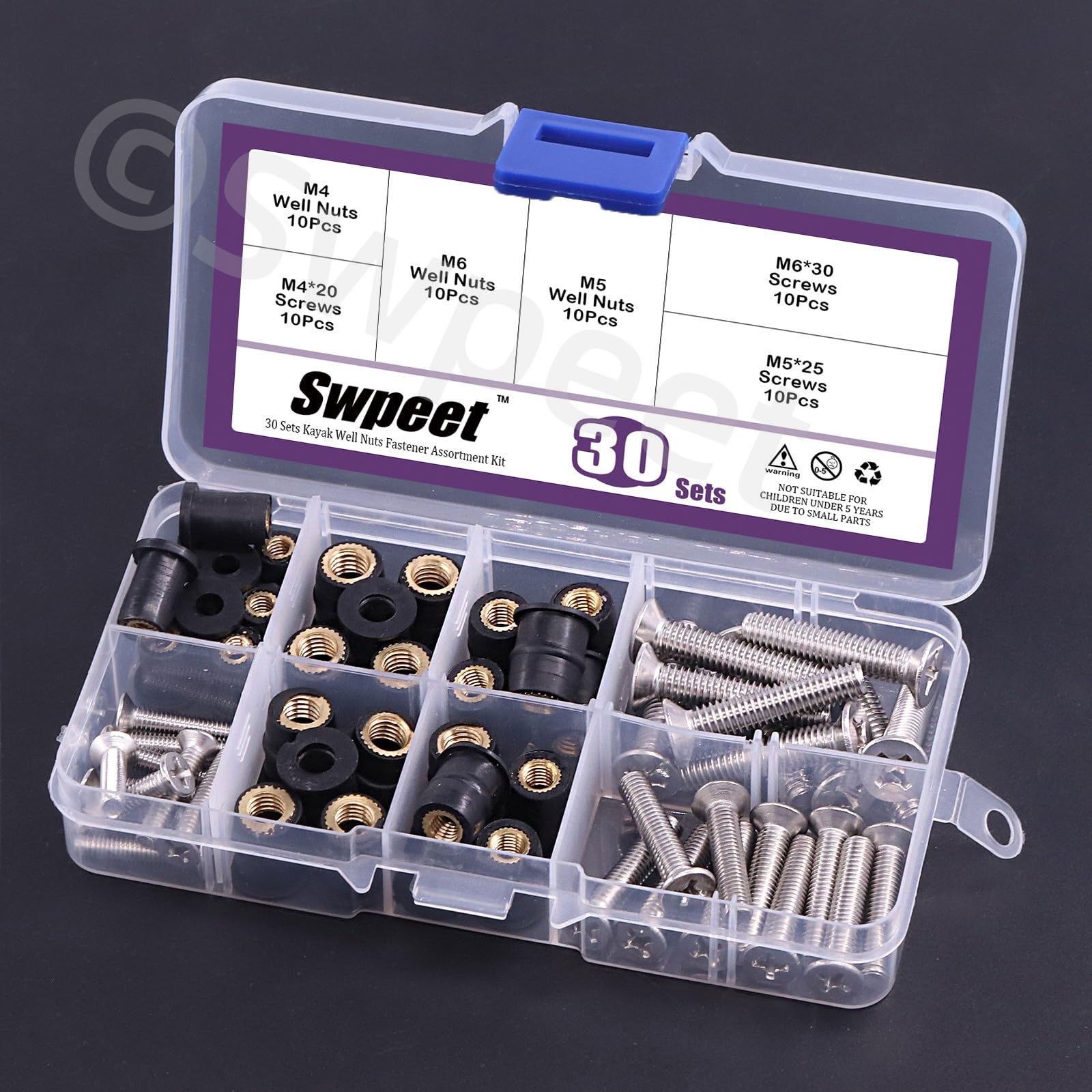 Threaded Rivet Nuts 30-Pack 5/16-18 Threaded Insert Rivet Nuts - Steel Blind Fasteners For Metal Racing Fastener Rivet Nuts