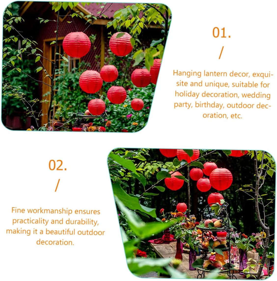 Vaguelly 25Pcs Paper Lanterns for Birthday Wedding Festival Decor for Indoor Outdoor Celebrations Durable Hanging Decorations for Parties and Events