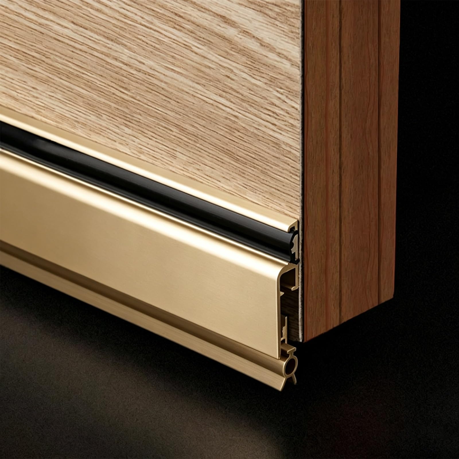 Door Draft Bottom Sweep Strip Weather Stripping Aluminum Doors Seal