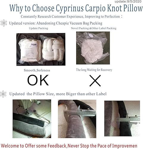 Miniatura 9 de Cyprinus Carpio Elastic Vevet - Almohada de 2 hebras hecha a mano con nudo, cojín de suelo, decoración de bola para el hogar, 10.6 pulgadas (blanco)