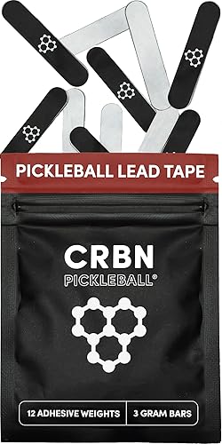 CRBN Pickleball Cinta de plomo - Adhesivo 3M extra fuerte - Cinta de plomo de 0.11 oz para paletas de pickleball - Personaliza el peso de la paleta