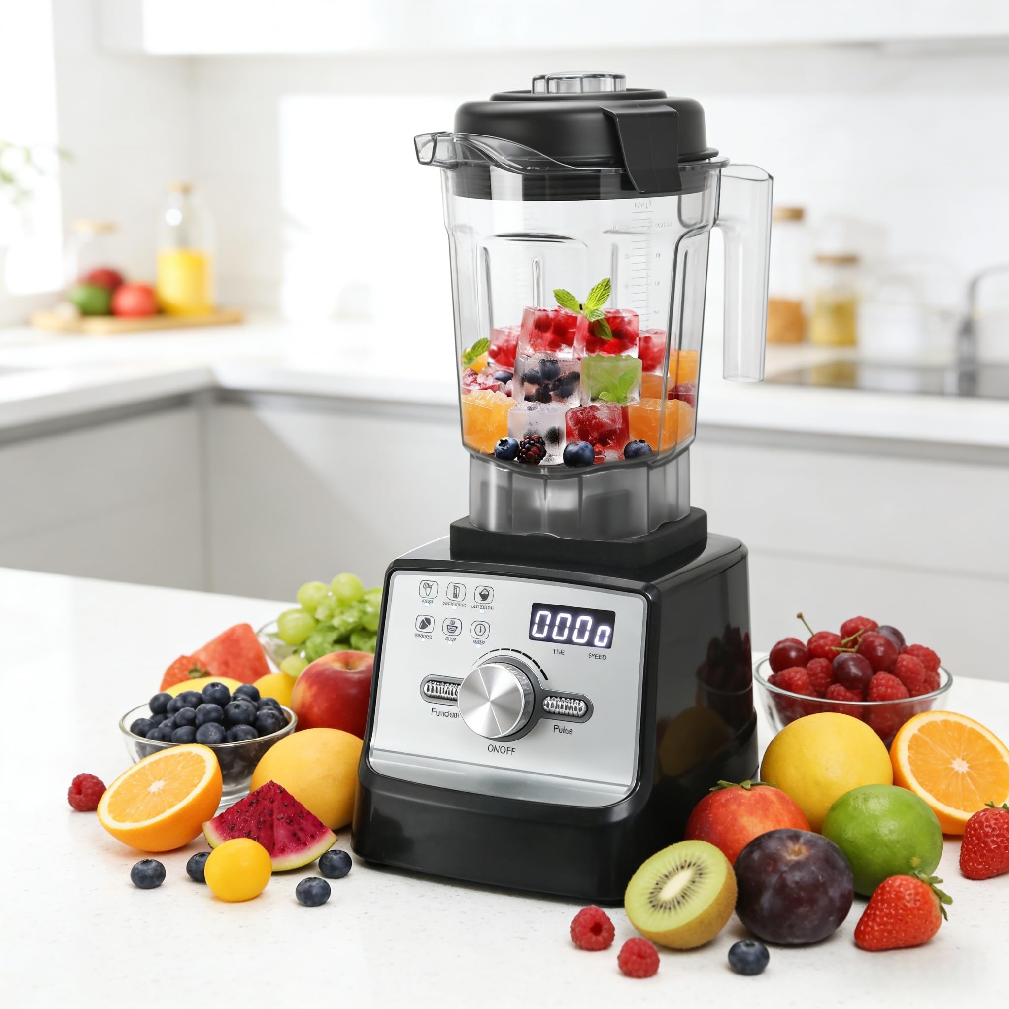 Panana 5 IN 1 Jug Blender Smoothie Maker, 2200W Powerful Blender for Kitchen with 2L BPA-Free Container, Professional Smoothie Maker for Smoothies, Shakes, Frozen Drinks, Ice, Sauces (StyleA)