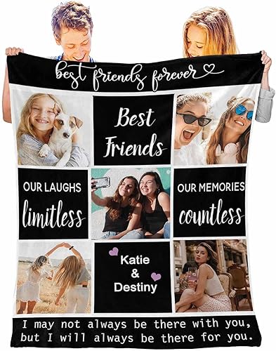 Miniatura 3 de Manta personalizada con texto en inglés To My Best Friend, Friendship BFF, The Memories of Our Friendship Friend, manta de regalo para amigos,