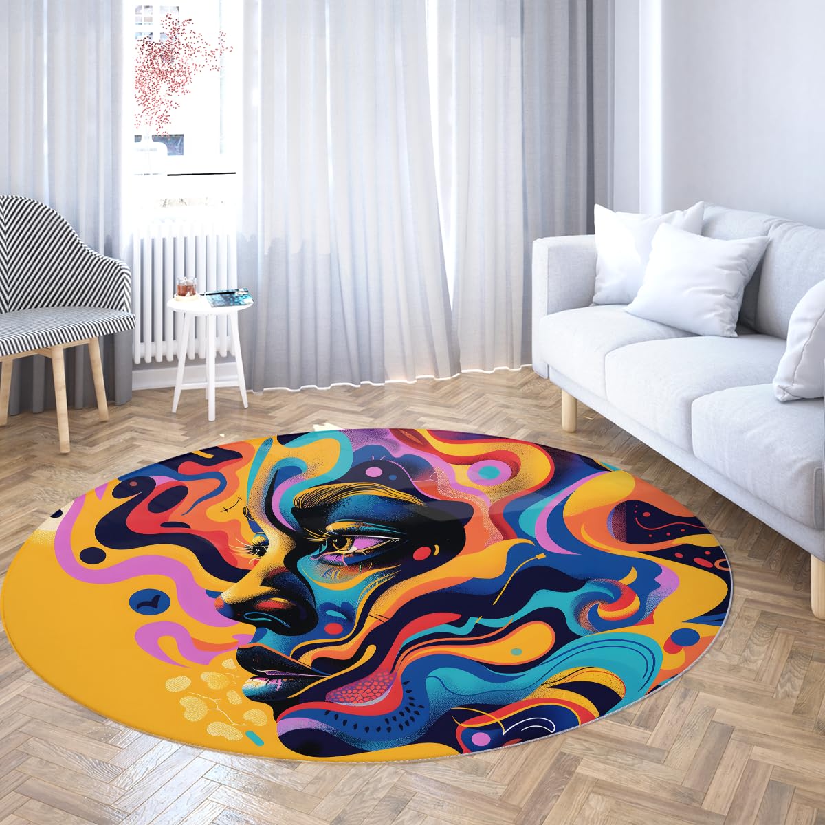 Tapis lavables antidérapants 180cm doux et colorés pour un entretien sans effort