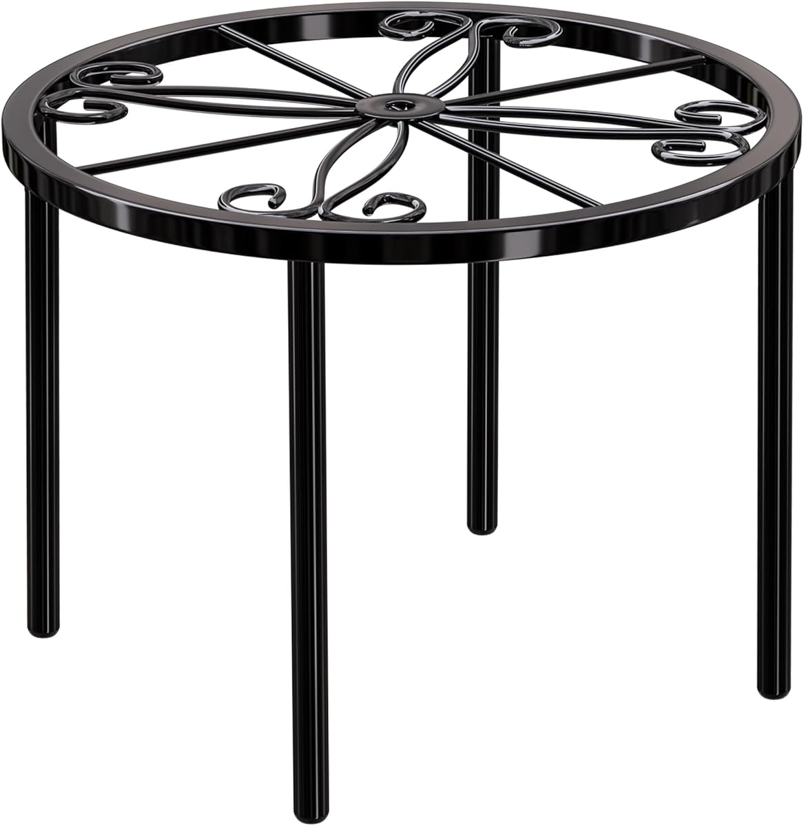 Plant Stand 1 PCS-7.9 IN Flower Pot Stand Plant Rack for Indoor and Outdoor Courtyard Gardens Black