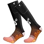 Upgraded Rechargeable Electric Heated Socks,7.4V 2214mAh Battery Powered Cold Weather Heat Socks for Men Women,Outdoor Riding Camping Hiking Motorcycle Skiing Warm Winter Socks