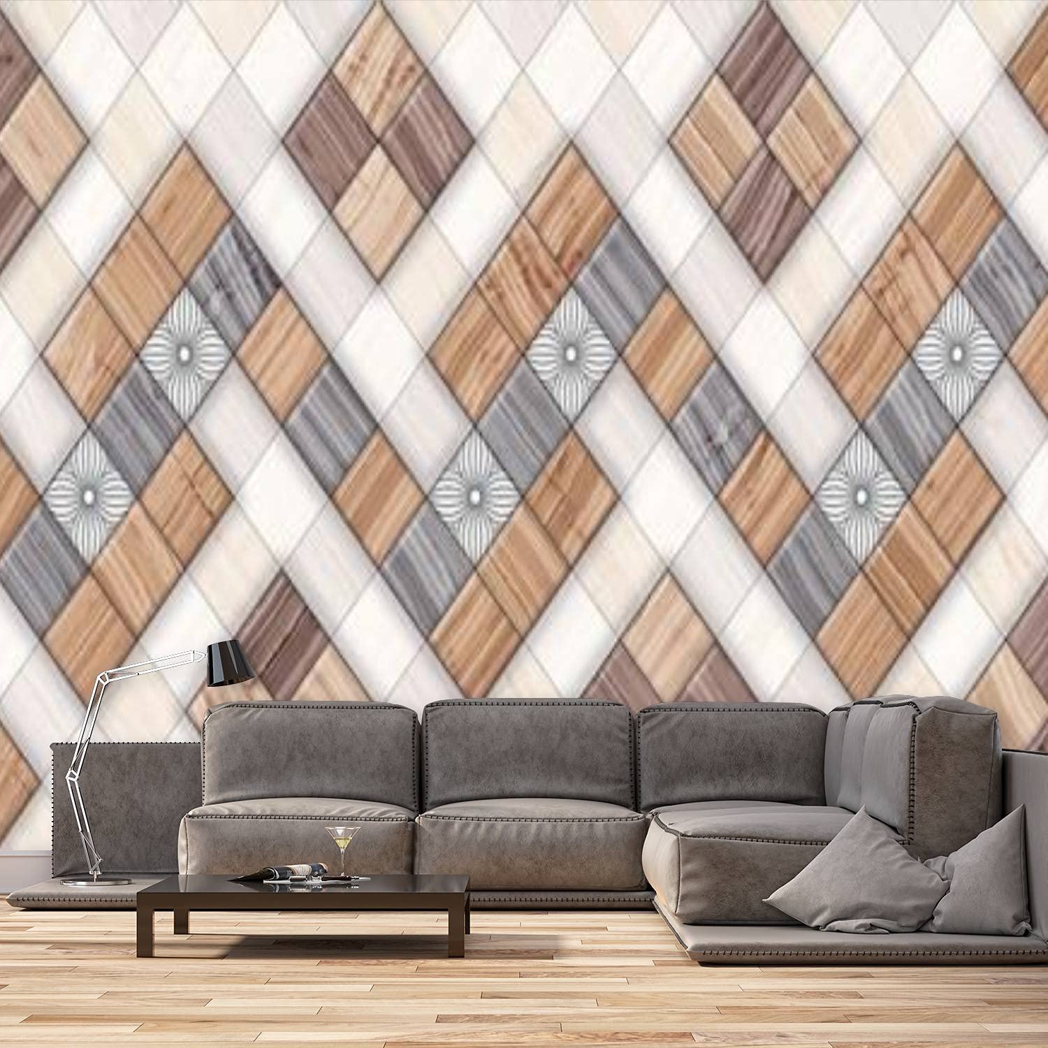 Wall Tiles Design Simple Modern Wallpaper, Self Adhesive Canvas Wall Paper,  Modern Peel and Stick Wall Mural, Bedroom Living Room for Wall Decor  100x144" - - Amazon.com