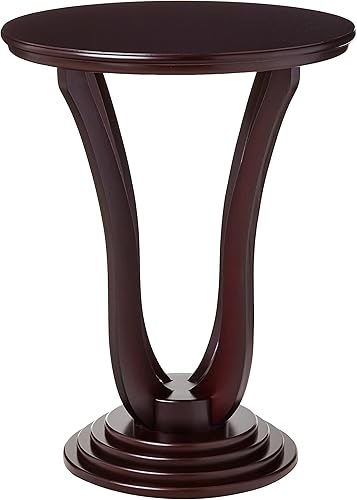 Miniatura 4 de Frenchi Furniture Mesa, 19.70 pulgadas de largo x 19.70 pulgadas de ancho x 25.80 pulgadas de alto, expreso Espresso,Caoba,Blanco