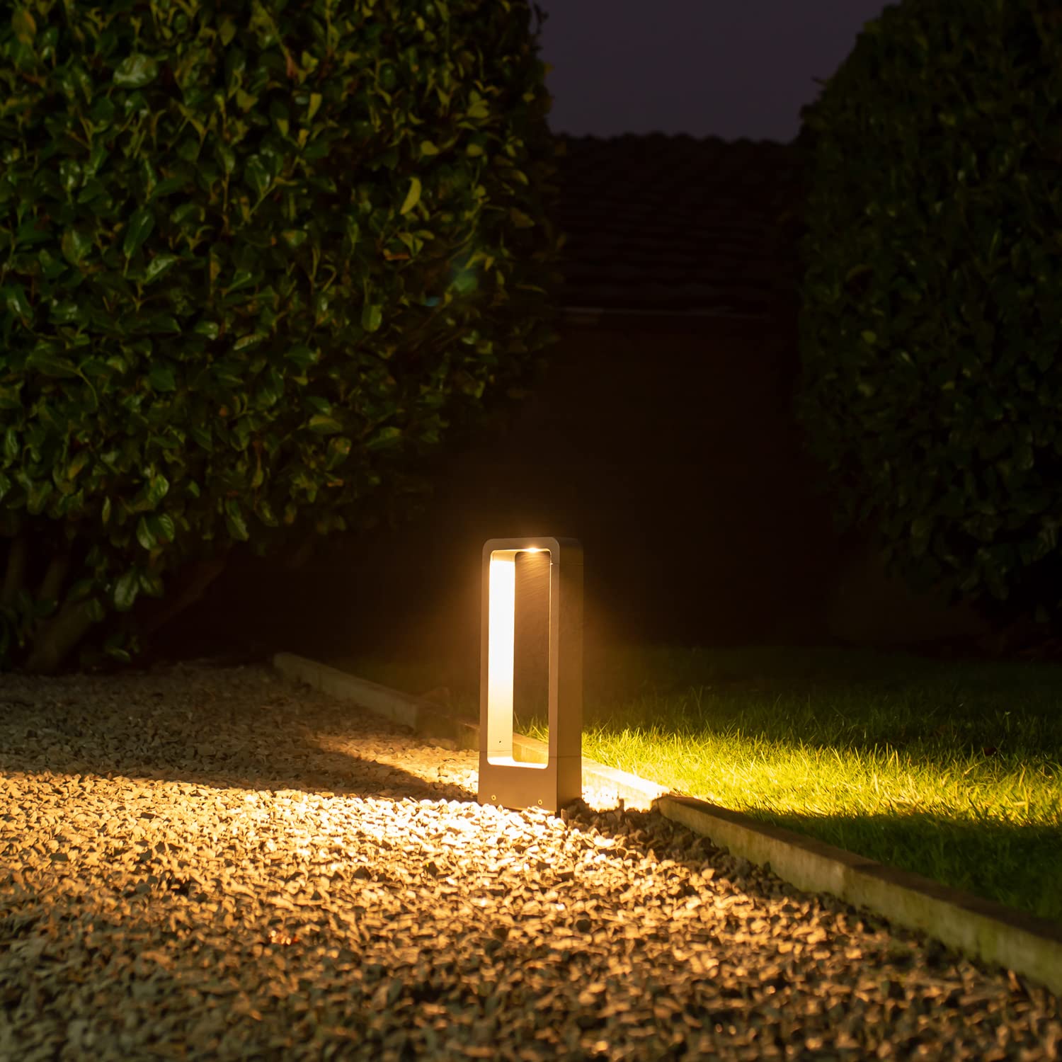 Paco Home Lampe Outdoor Außenlampe Deko Garten Wegeleuchte Pollerleuchte Gartenhaus Standleuchte E27 IP54, Farbe:Typ 1 - LED, Leuchtenform__Größe:30cm