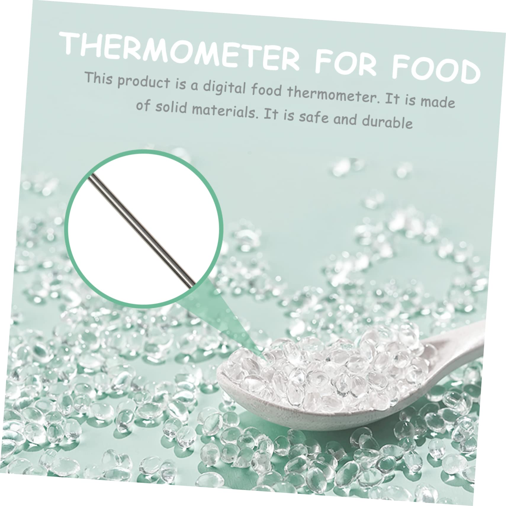 Luxshiny Digital Frying Thermometer Probe Instant Read Cooking Thermometer for Grilling Candy Making and Food Preparation Portable LCD Display for Accurate Measurement