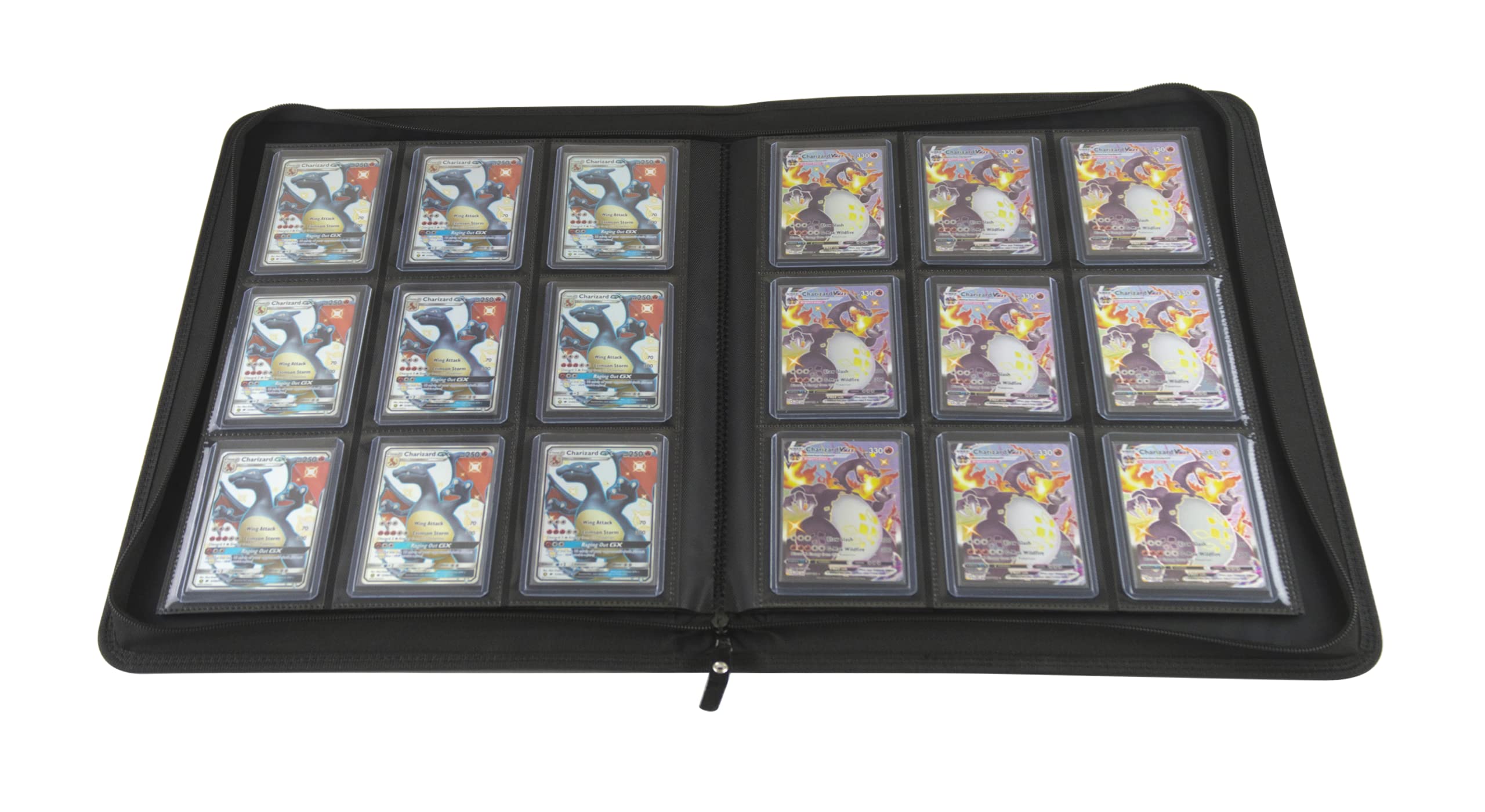 TopDeck TopLoader Binder | Holds 200+ Toploaders Hard Cases | 9 Pocket Trading Cards Album | Long Term Storage Binder | Side Load Sleeves | Pokemon/MTG/Yugioh/TCG Folder | Trading & Sports Holder