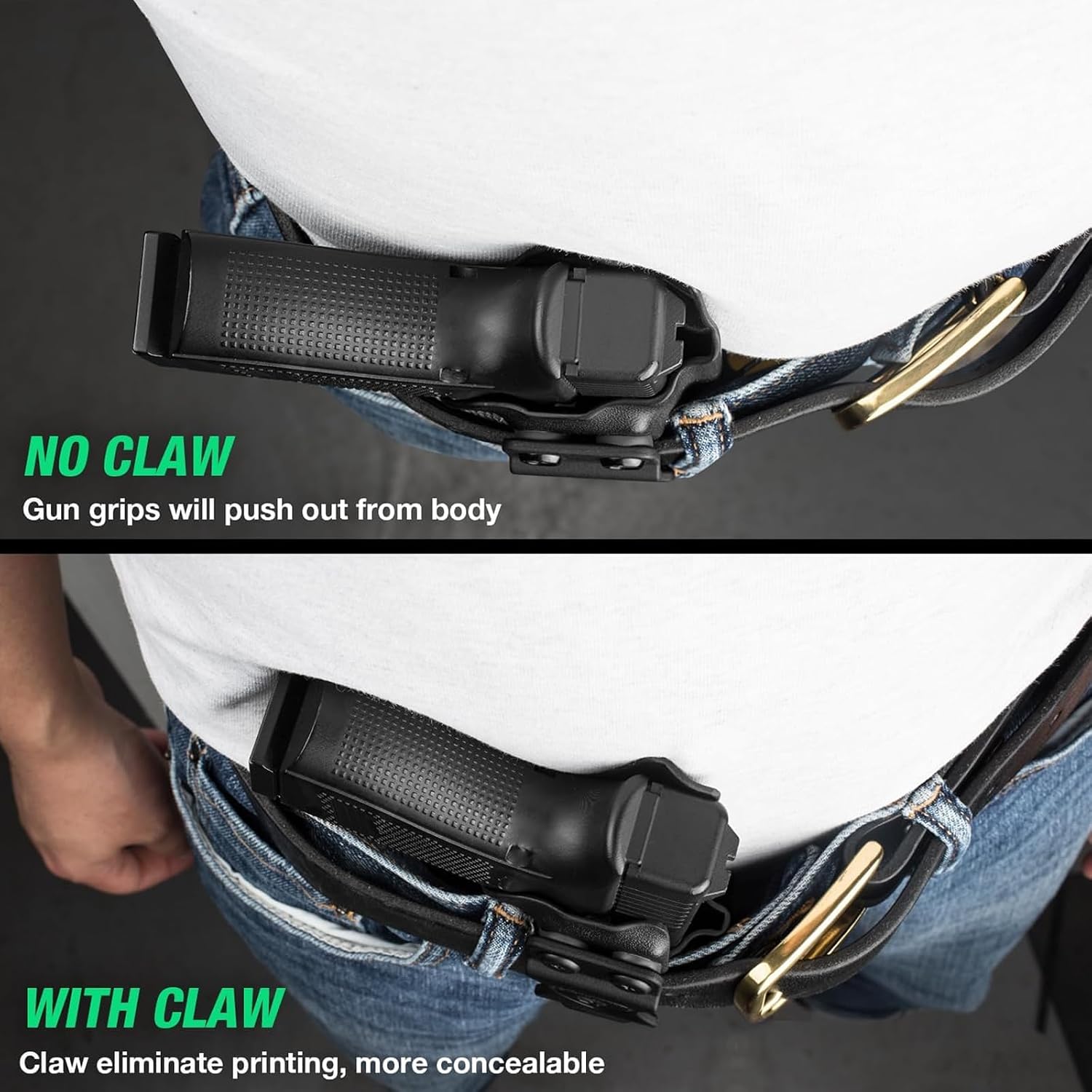 WARRIORLAND IWB Kydex Holster for Glock 43X / G43X MOS / G43 – Inside Waistband Appendix Carry | w/Claw & Optic Cut, Adj. Retention & Cant | Right/Left Hand & Light-Bearing (TLR-7 X Sub) Available