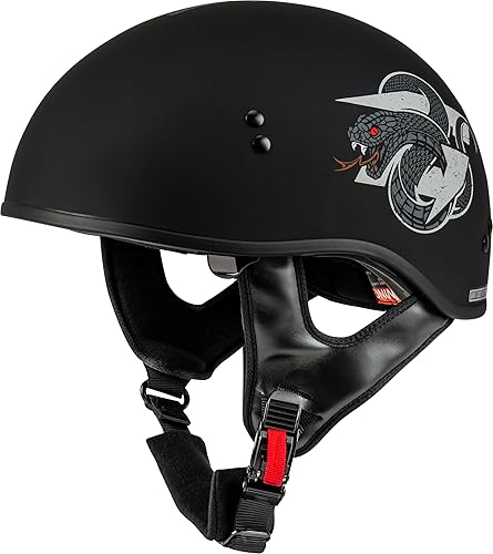 GMAX HH-65 DRK1 Half Helmet - FMVSS 218 Approved