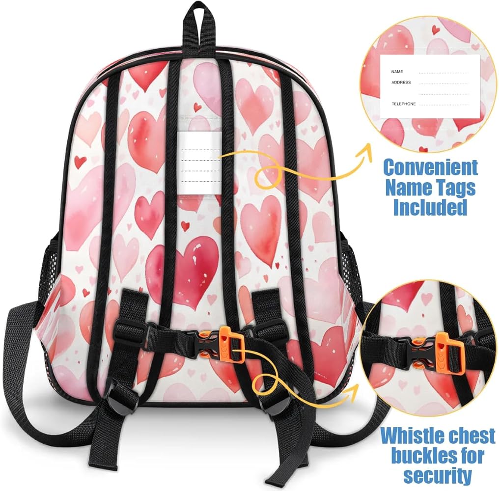 Amazon.com | GzLeyigou Cute Small Backpack Pink Love Heart Bookbag