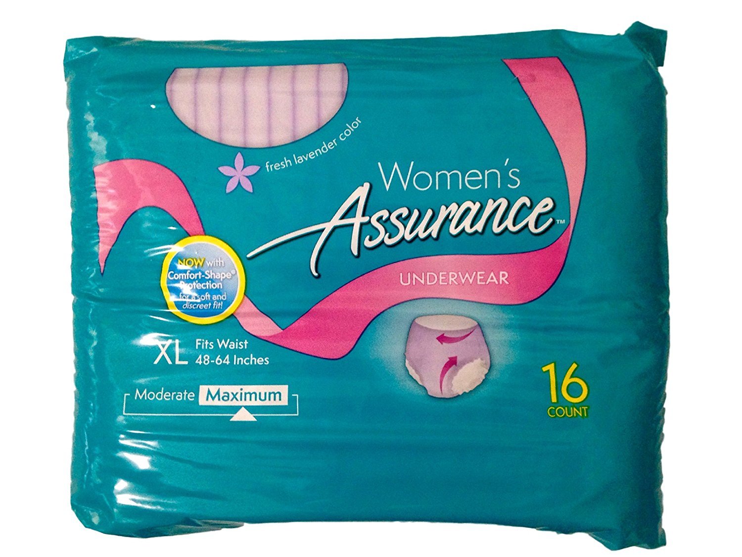 Assurance Women's (Fresh Lavender Color), Xl, 16ct